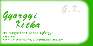 gyorgyi kitka business card